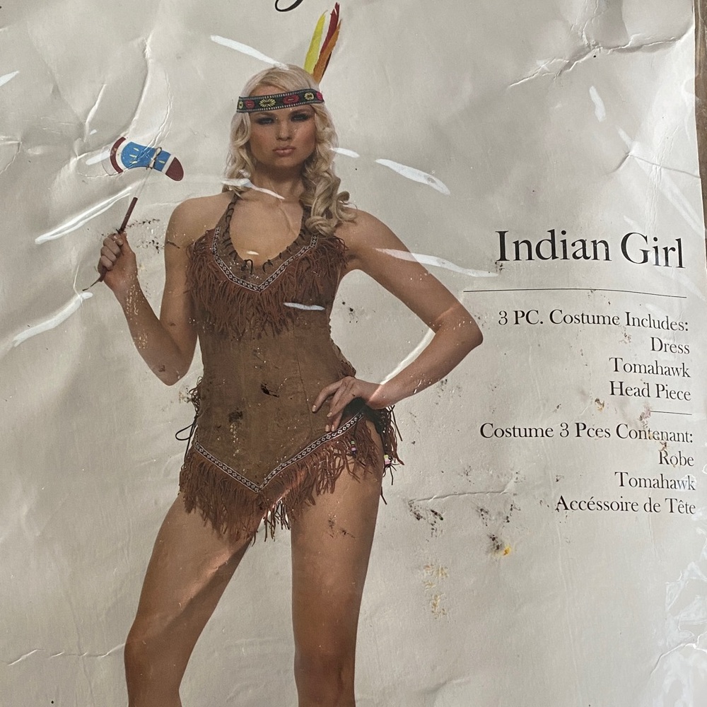 Brown Fringe Costume Dress with Headpiece